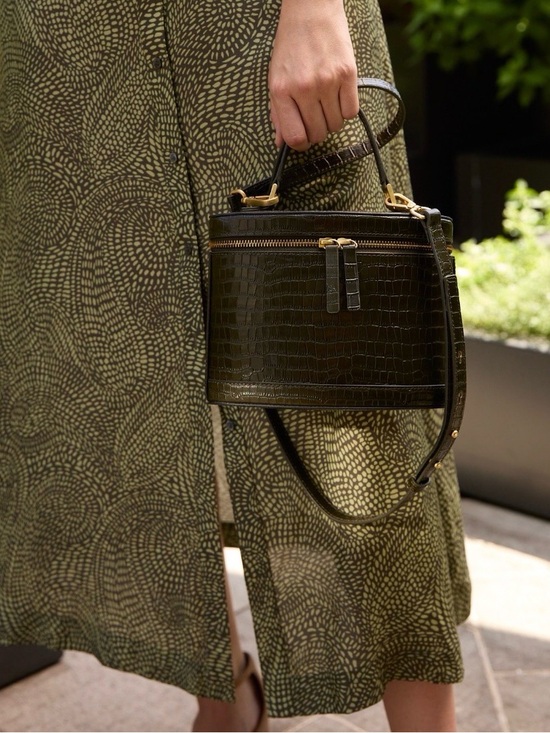 J. McLaughlin Handbags - J. McLaughlin Lyla Leather Bucket Bag in Croc ~NWT~